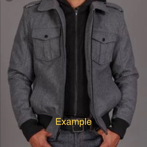 black rivet wool jacket